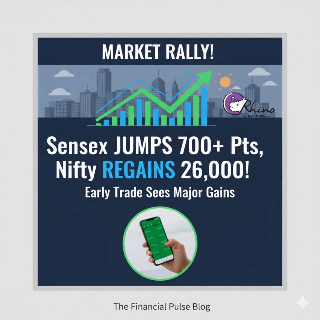 Sensex jumps over 700 points, Nifty regains 26,000-level in early trade Picsart 25 10 23 22 37 49 348