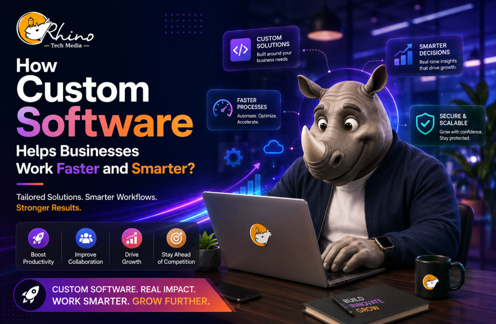 How Custom Software Helps Businesses Work Faster and Smarter? Banner 20